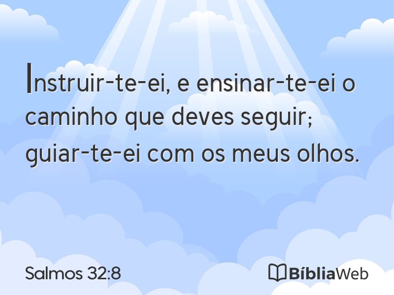 Salmos 32:8 em imagem para compartilhar