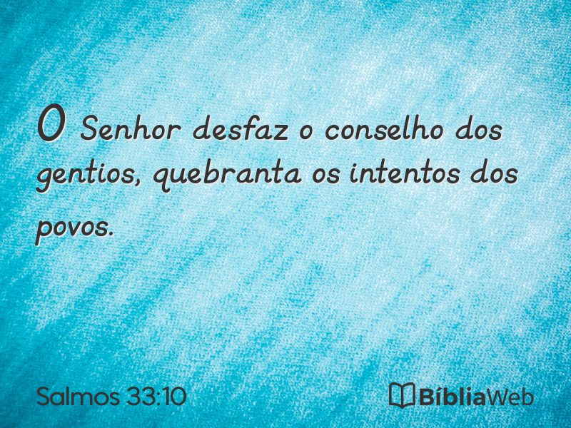 Salmos 33:10 em imagem para compartilhar