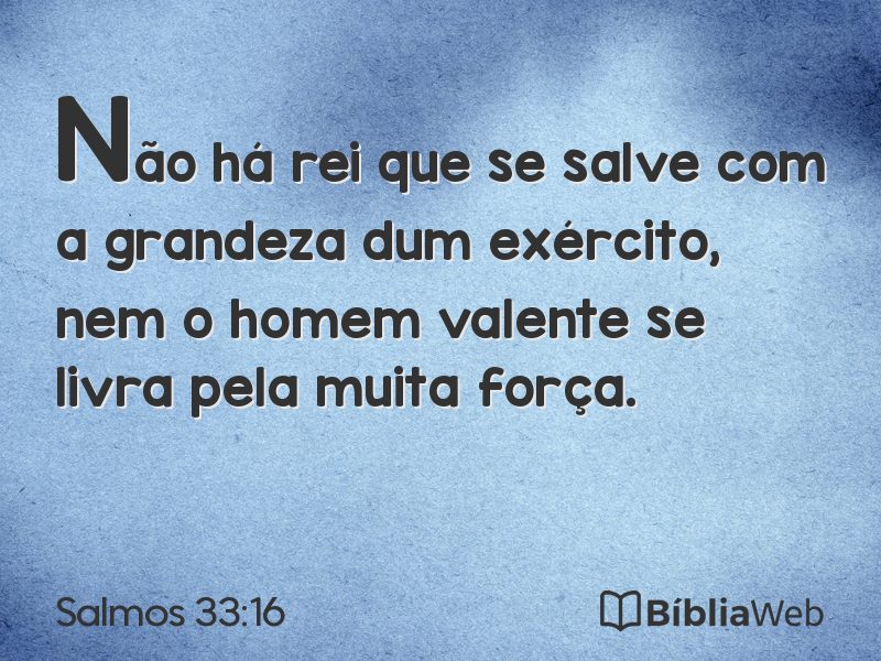 Salmos 33:16 em imagem para compartilhar