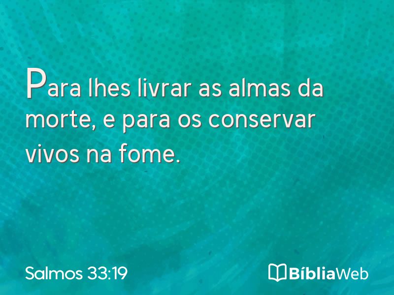 Salmos 33:19 em imagem para compartilhar