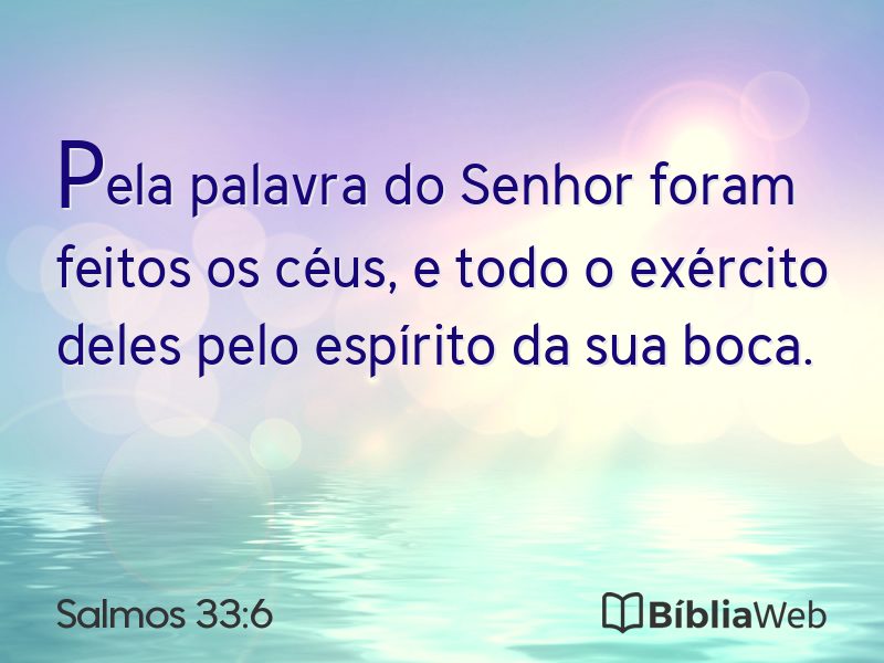 Salmos 33:6 em imagem para compartilhar