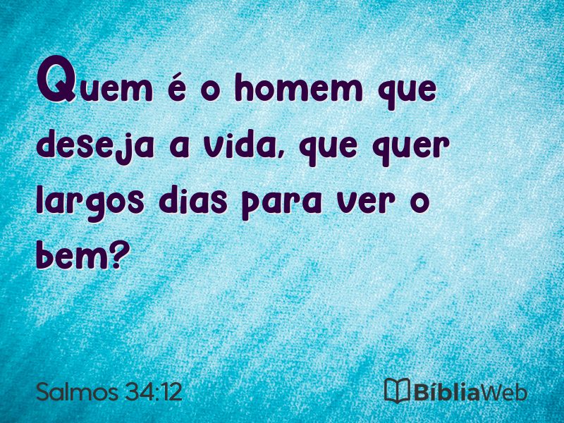 Salmos 34:12 em imagem para compartilhar
