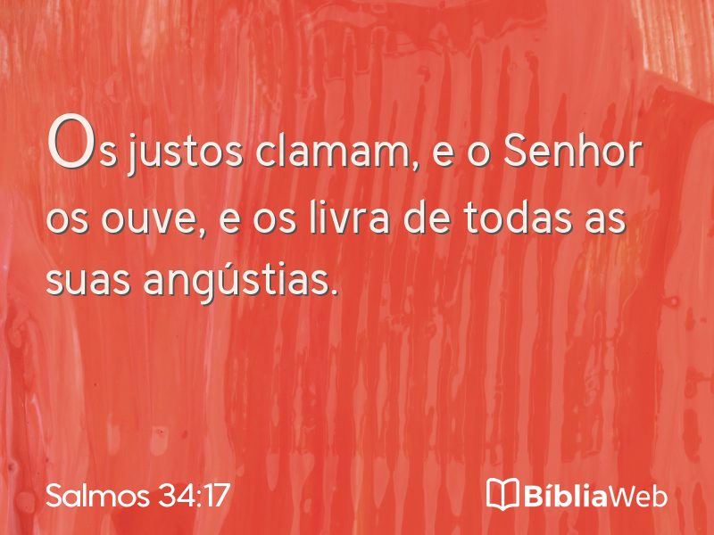 Salmos 34:17 em imagem para compartilhar