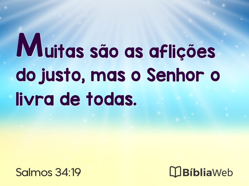 Salmos 34:19 em imagem para compartilhar
