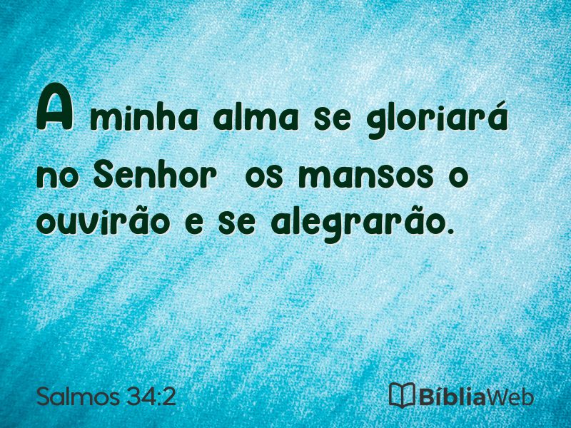 Salmos 34:2 em imagem para compartilhar