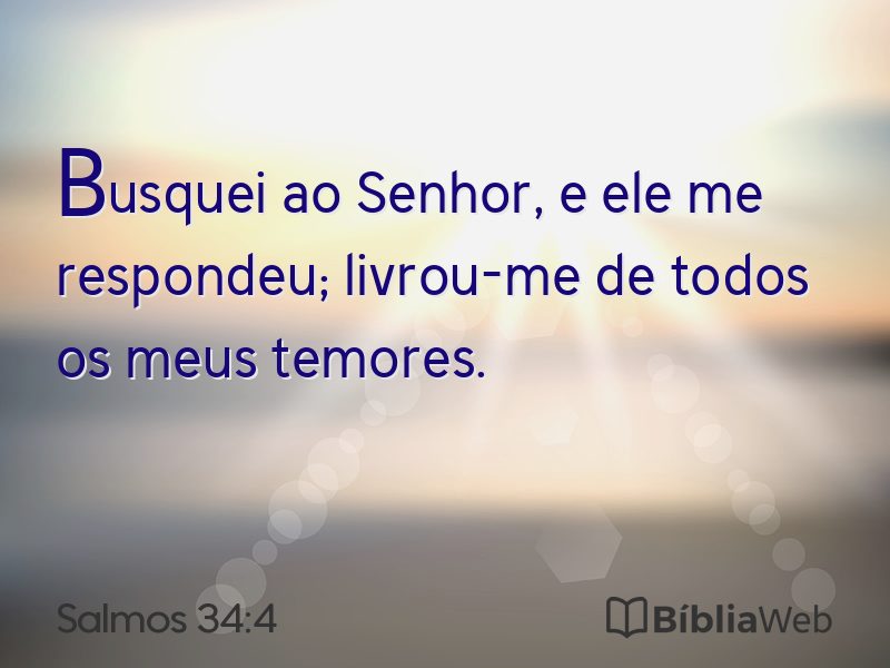 Salmos 34:4 em imagem para compartilhar