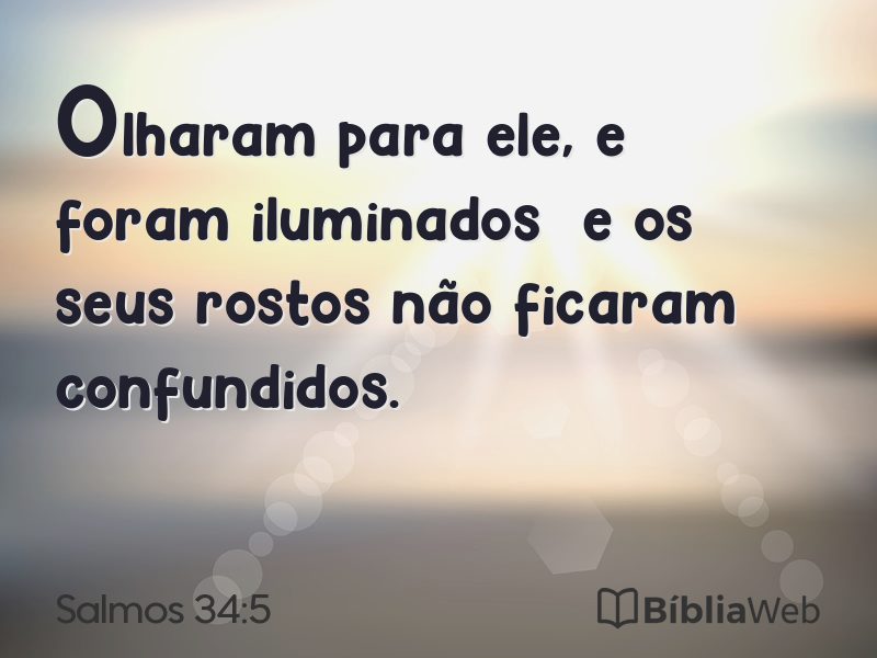 Salmos 34:5 em imagem para compartilhar
