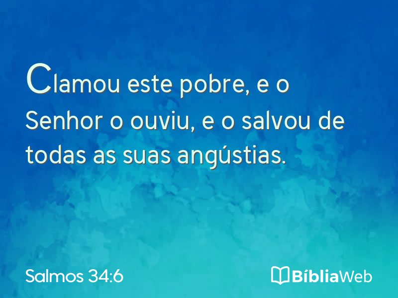 Salmos 34:6 em imagem para compartilhar