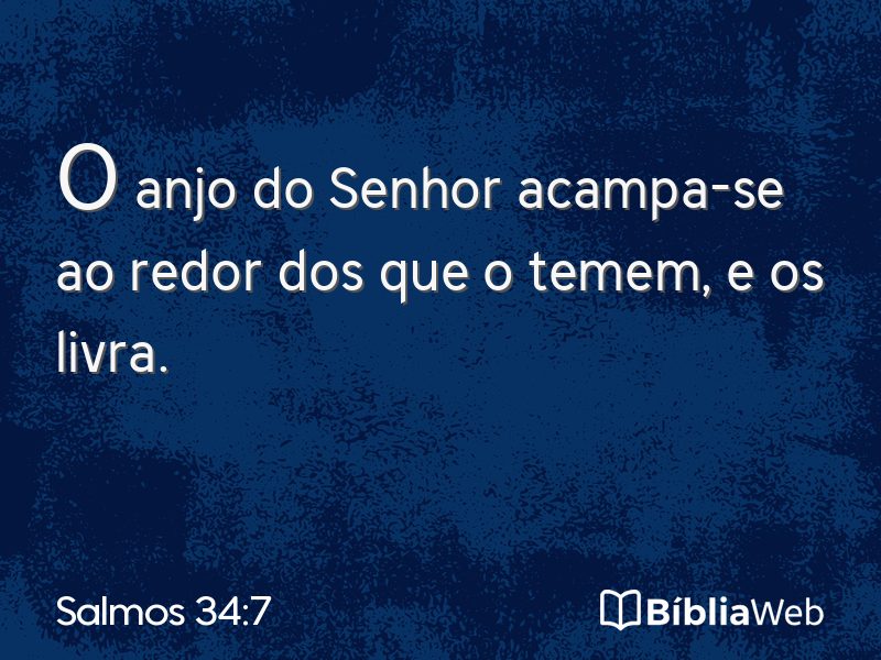 Salmos 34:7 em imagem para compartilhar