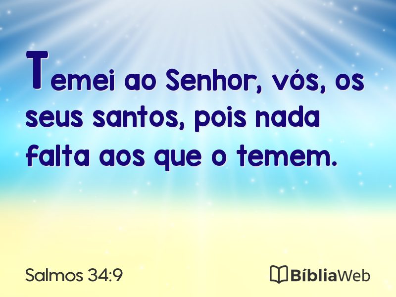 Salmos 34:9 em imagem para compartilhar