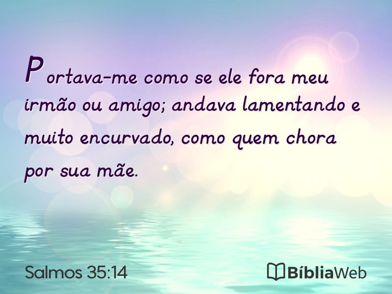 Salmos 35:14 em imagem para compartilhar