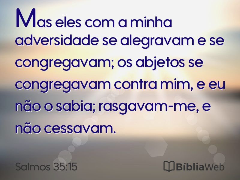 Salmos 35:15 em imagem para compartilhar