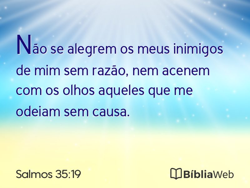 Salmos 35:19 em imagem para compartilhar