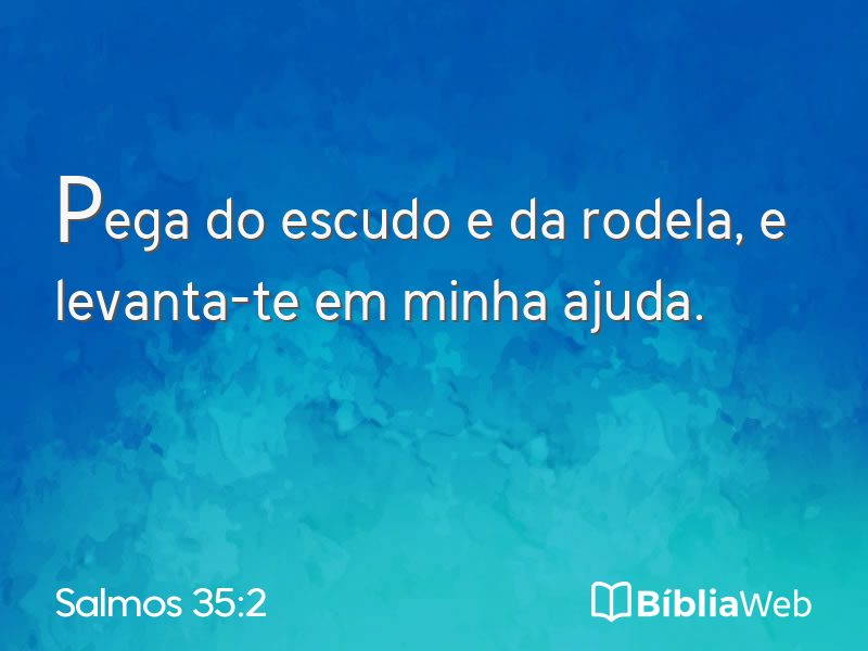 Salmos 35:2 em imagem para compartilhar