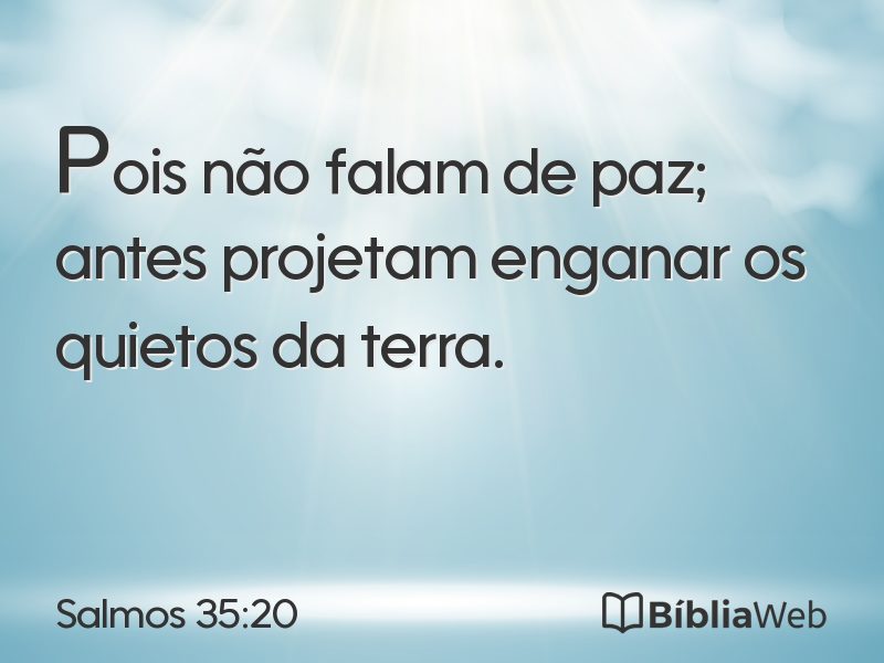 Salmos 35:20 em imagem para compartilhar