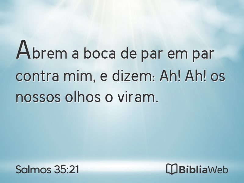 Salmos 35:21 em imagem para compartilhar