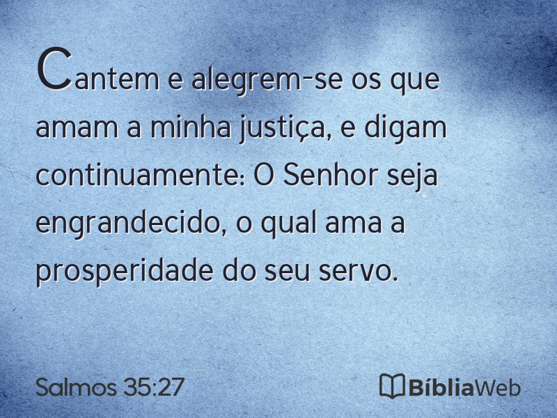 Salmos 35:27 em imagem para compartilhar