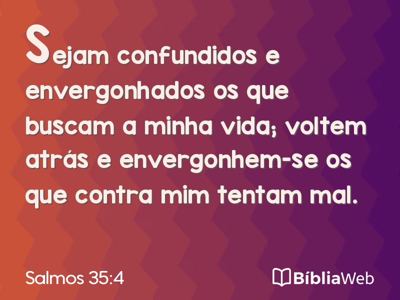 Salmos 35:4 em imagem para compartilhar