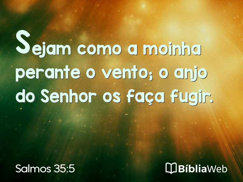 Salmos 35:5 em imagem para compartilhar