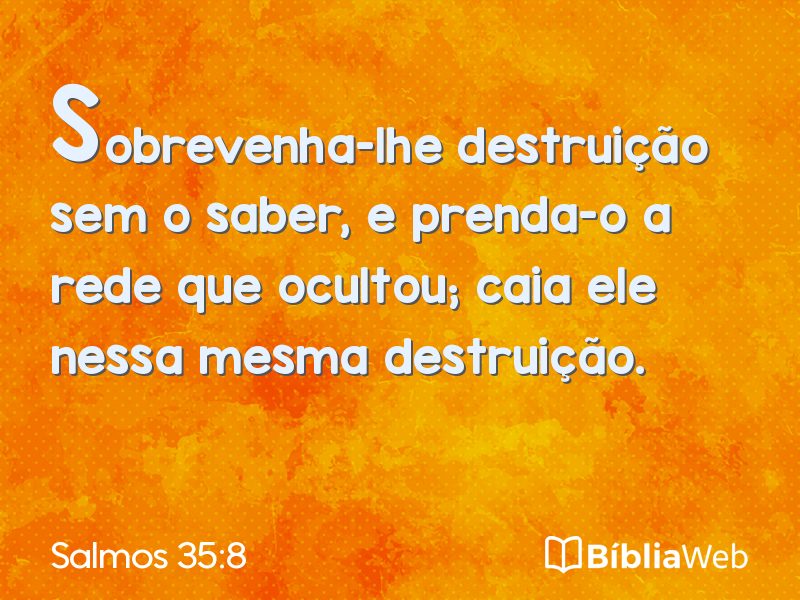 Salmos 35:8 em imagem para compartilhar