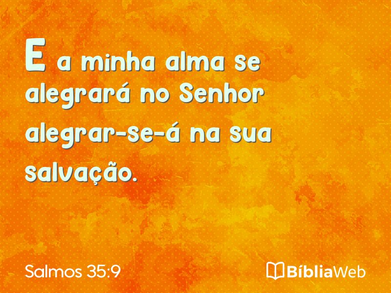 Salmos 35:9 em imagem para compartilhar