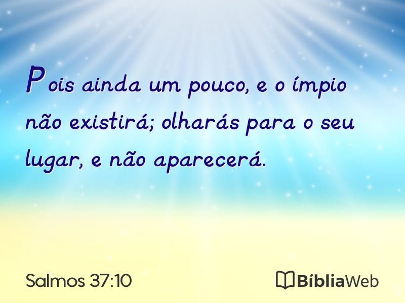 Salmos 37:10 em imagem para compartilhar