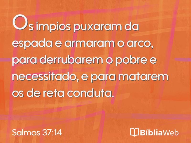 Salmos 37:14 em imagem para compartilhar