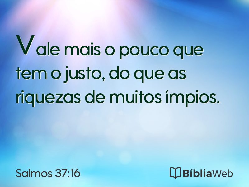 Salmos 37:16 em imagem para compartilhar