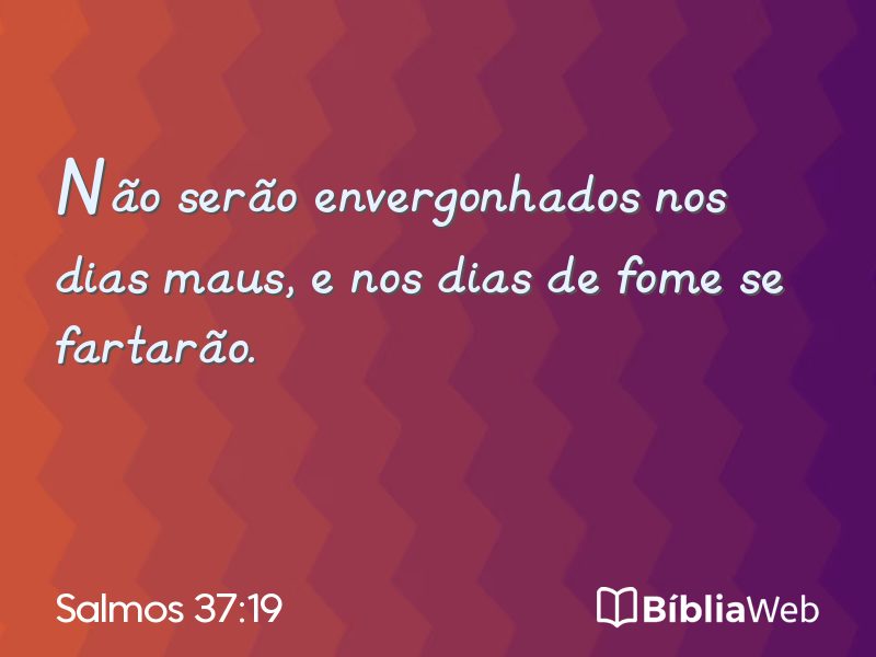Salmos 37:19 em imagem para compartilhar