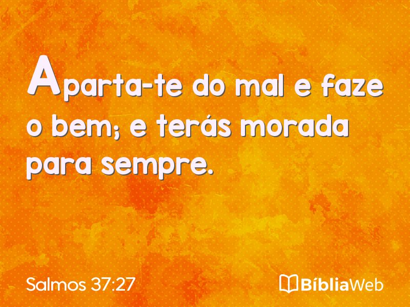 Salmos 37:27 em imagem para compartilhar
