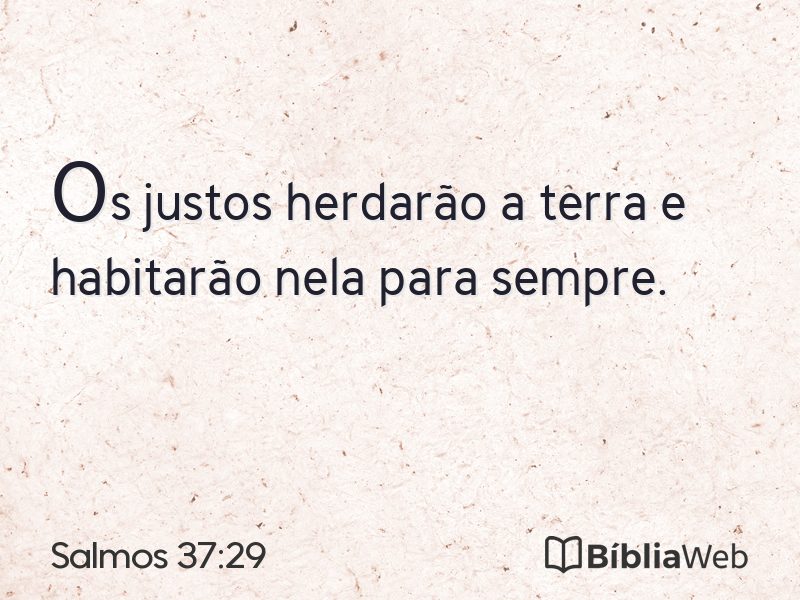 Salmos 37:29 em imagem para compartilhar