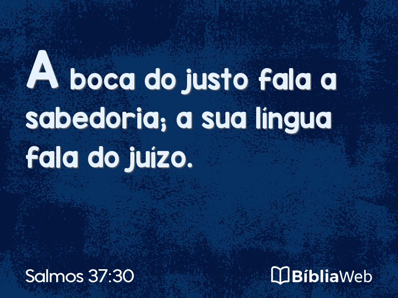 Salmos 37:30 em imagem para compartilhar