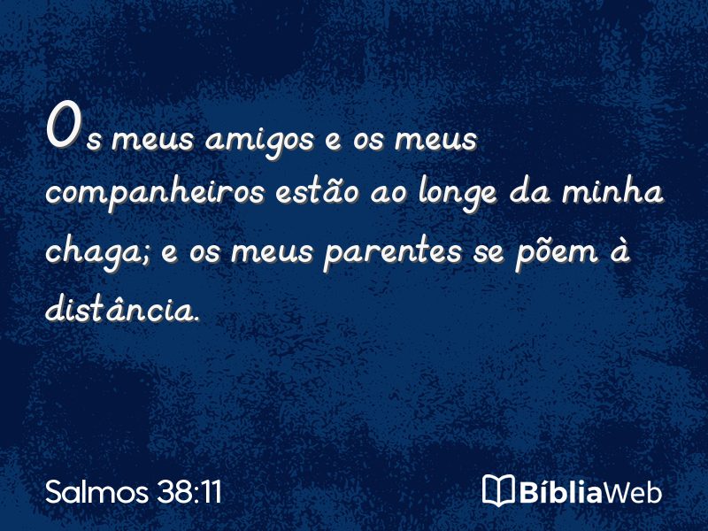 Salmos 38:11 em imagem para compartilhar