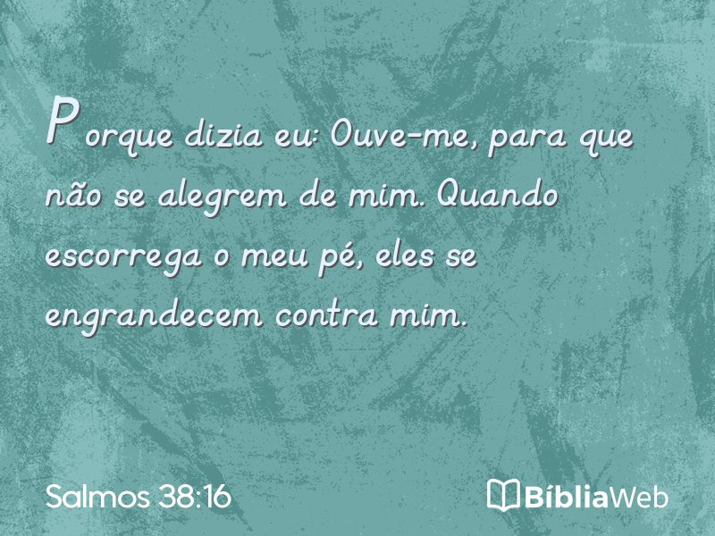 Salmos 38:16 em imagem para compartilhar