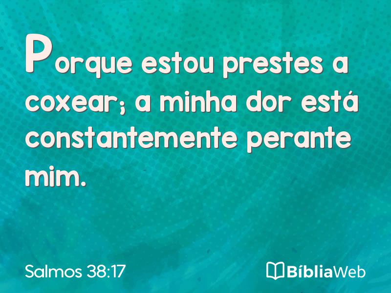 Salmos 38:17 em imagem para compartilhar
