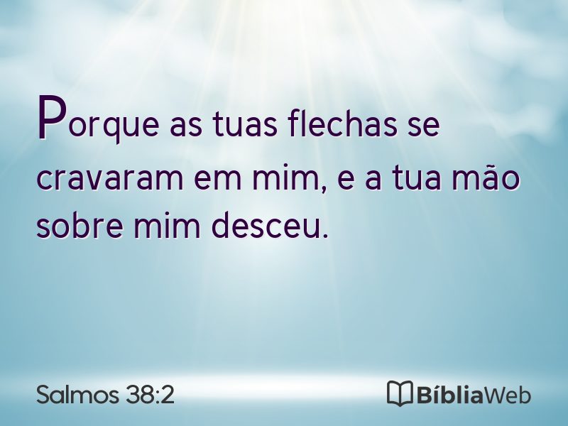 Salmos 38:2 em imagem para compartilhar