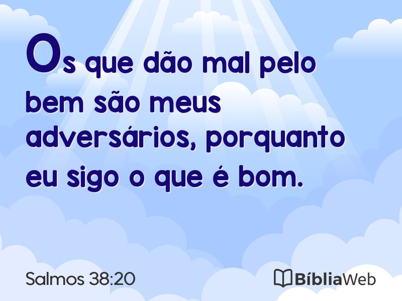 Salmos 38:20 em imagem para compartilhar
