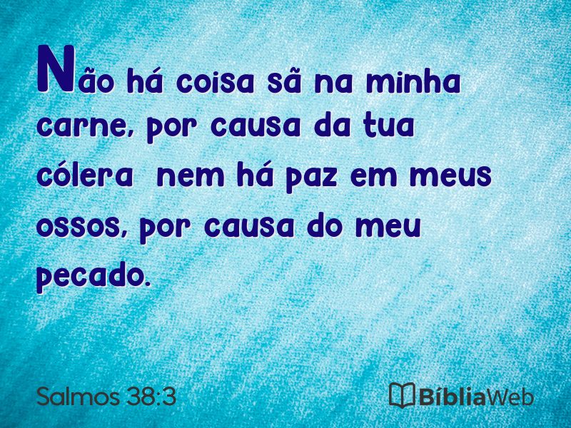 Salmos 38:3 em imagem para compartilhar