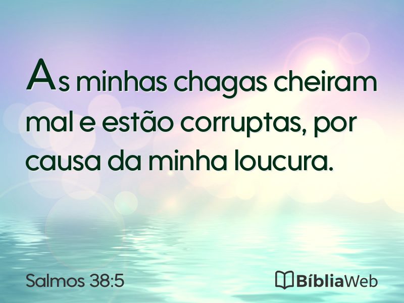 Salmos 38:5 em imagem para compartilhar