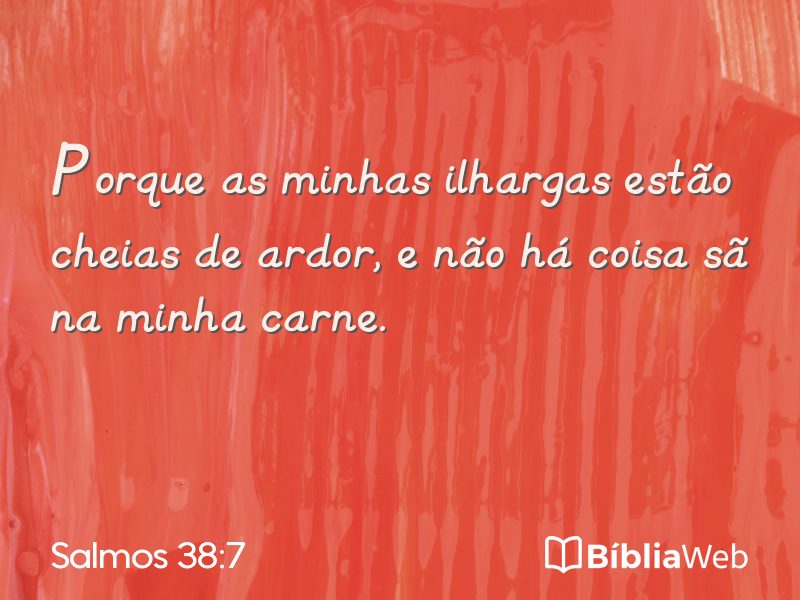 Salmos 38:7 em imagem para compartilhar