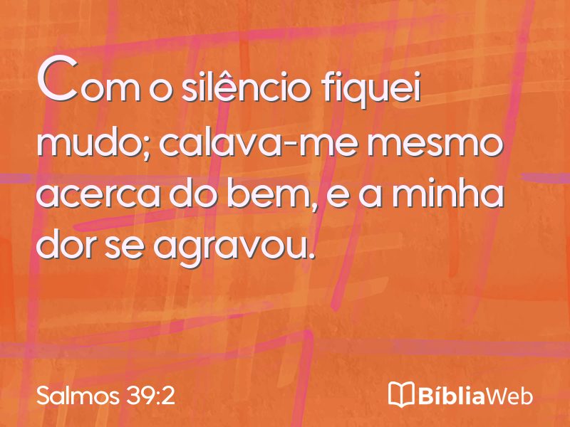 Salmos 39:2 em imagem para compartilhar