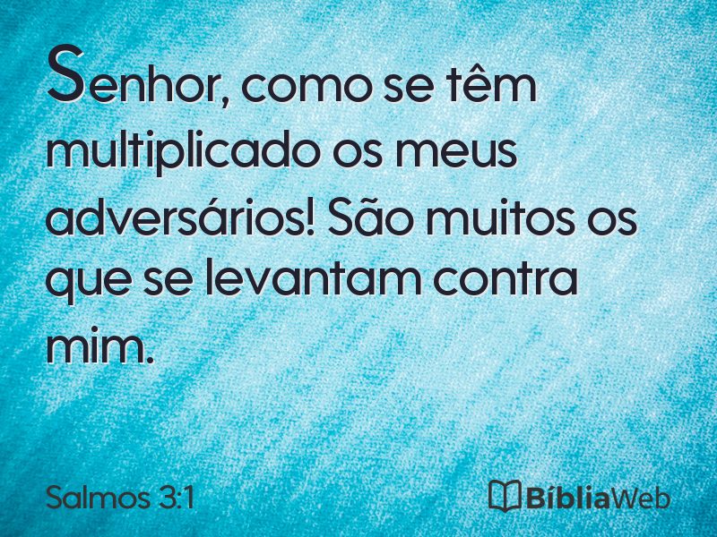 Salmos 3:1 em imagem para compartilhar