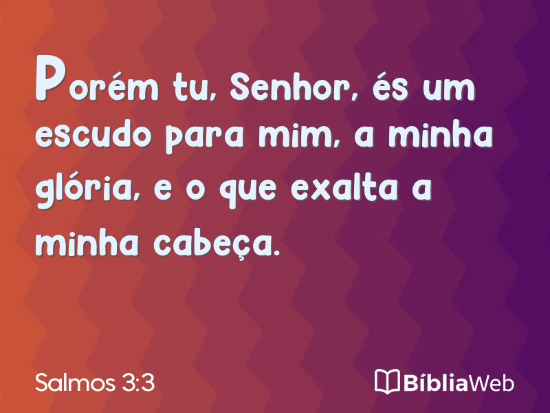 Salmos 3:3 em imagem para compartilhar