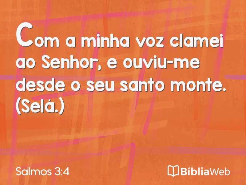 Salmos 3:4 em imagem para compartilhar