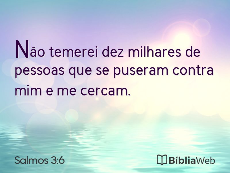 Salmos 3:6 em imagem para compartilhar