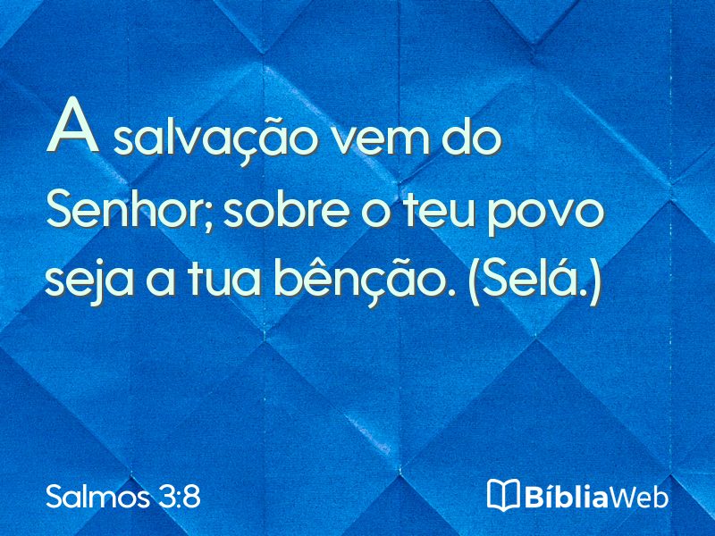 Salmos 3:8 em imagem para compartilhar