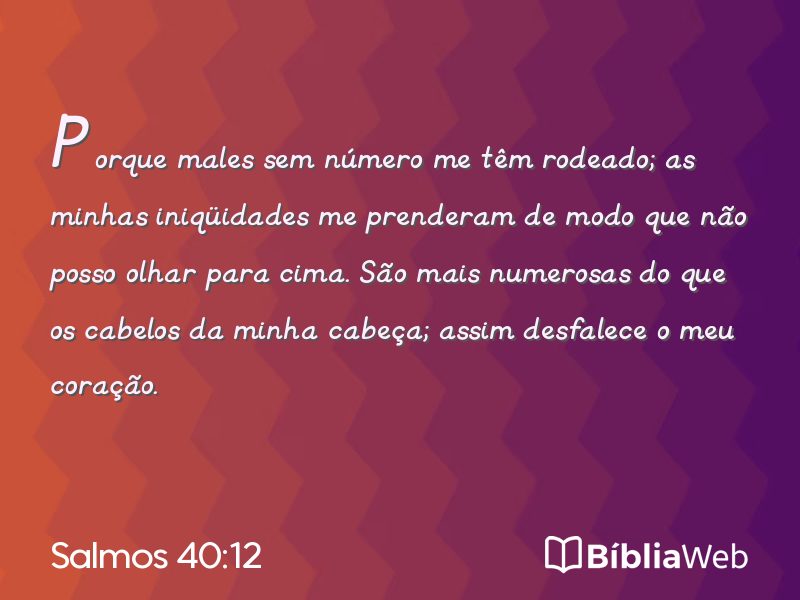 Salmos 40:12 em imagem para compartilhar