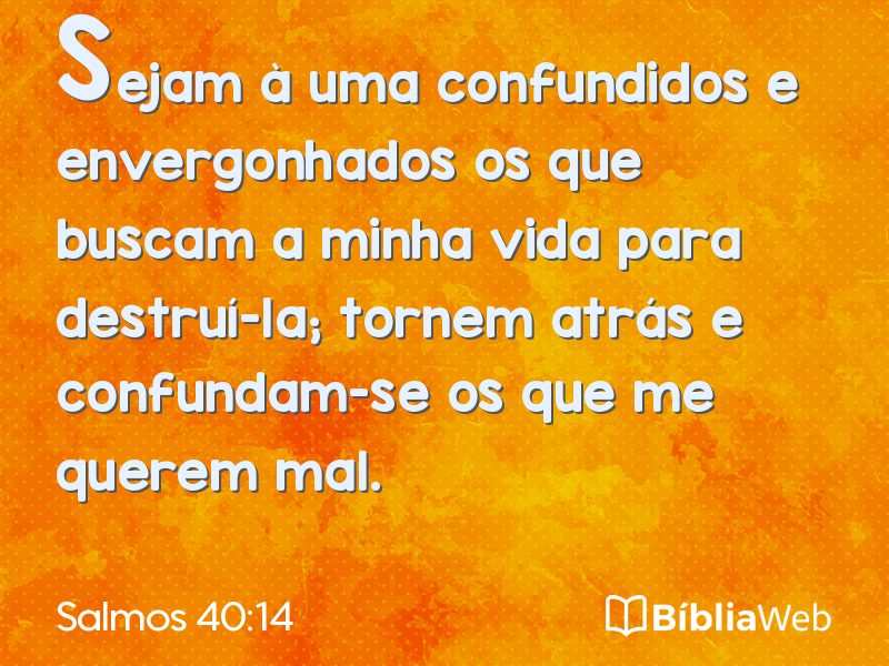 Salmos 40:14 em imagem para compartilhar