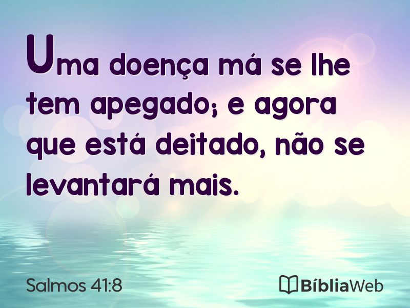 Salmos 41:8 em imagem para compartilhar