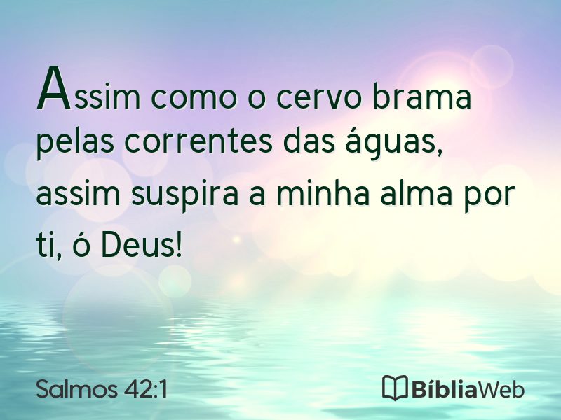 Salmos 42:1 em imagem para compartilhar